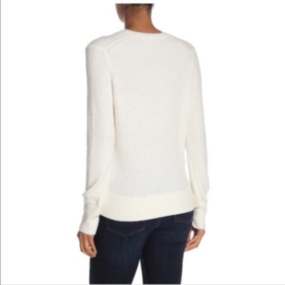 Madewell Sweater Sz XS Wrap-Front in Coziest Yarn Cream White - Picture 9 of 9